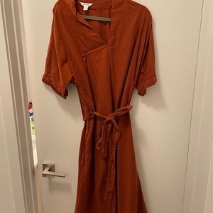 Joe Fresh XL Rust Wrap Dress